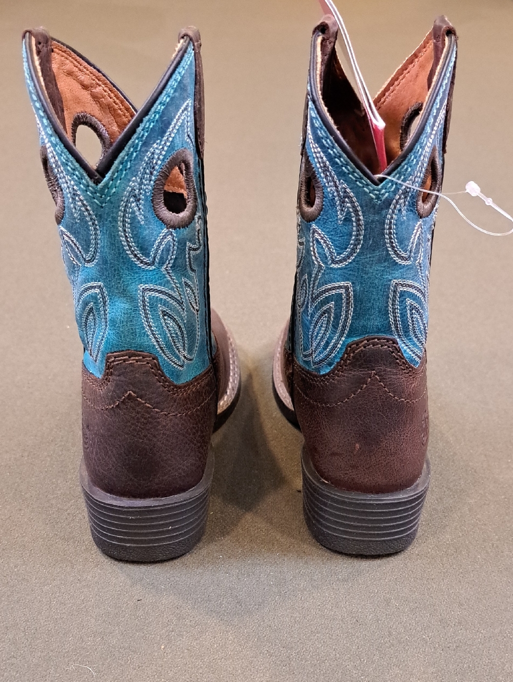 Justin Bowline Junior Walnut Brown Water Buffalo - Size: Kids 9 D - Picture 5 of 10